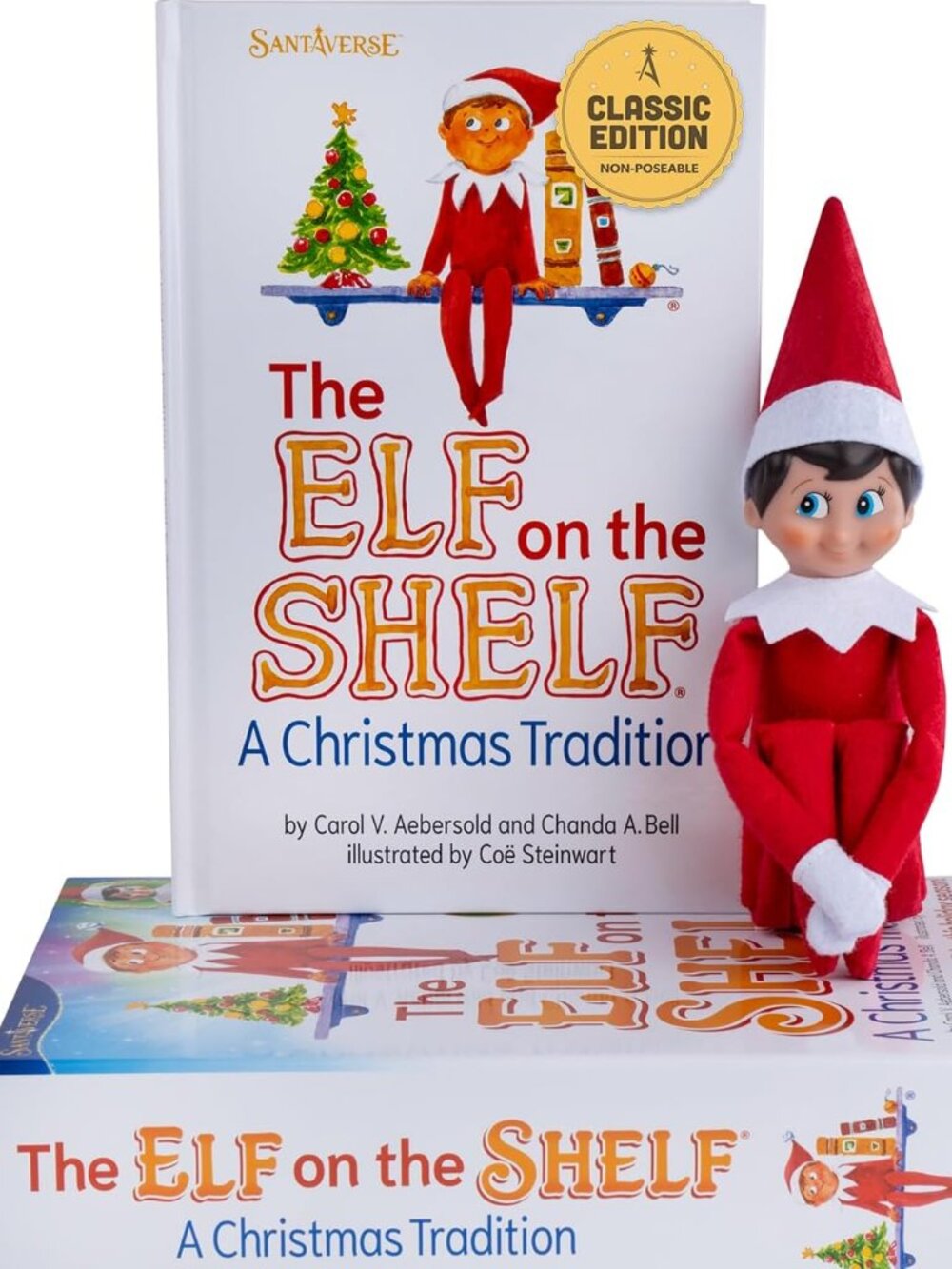 NEW in Box White Boy Elf on the Shelf Doll + Book Box Set